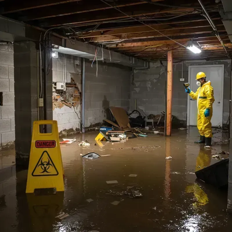 Flooded Basement Electrical Hazard in Sheldon, IA Property