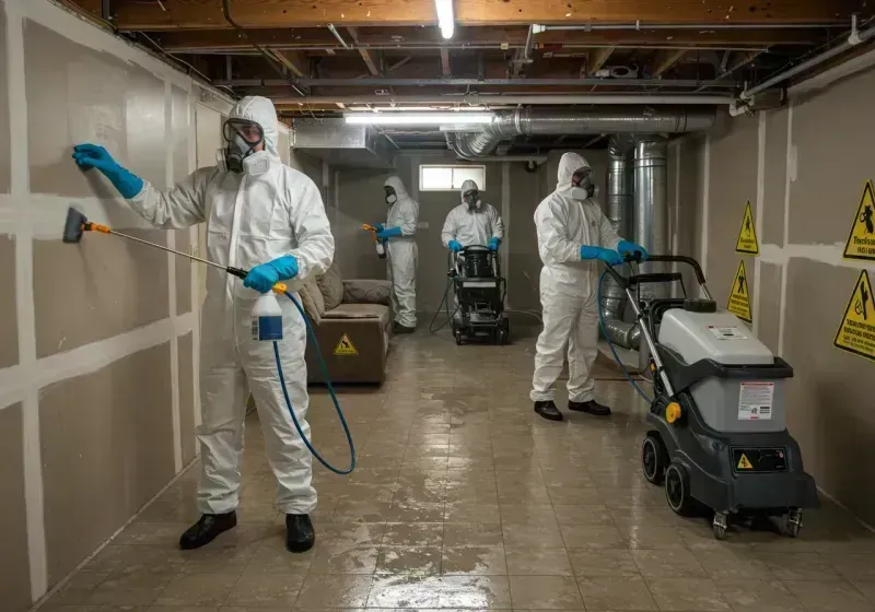 Basement Moisture Removal and Structural Drying process in Sheldon, IA